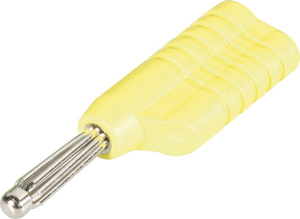 Listwa pin, męska złącze męskie proste Średnica pina: 4 mm żółty Schnepp S 4041 S 1 szt.