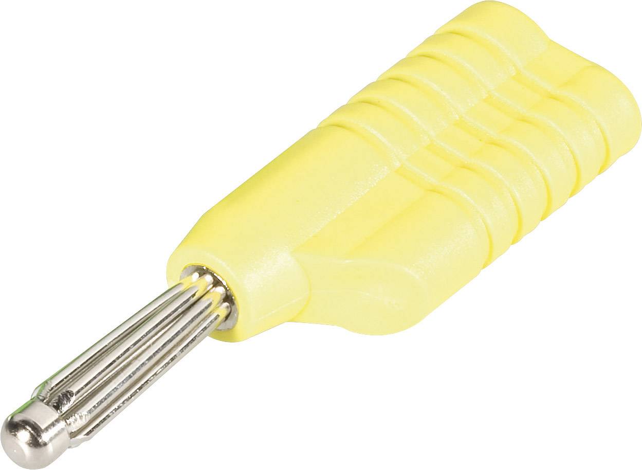 Listwa pin, męska złącze męskie proste Średnica pina: 4 mm żółty Schnepp S 4041 S 1 szt. - obrazek 1