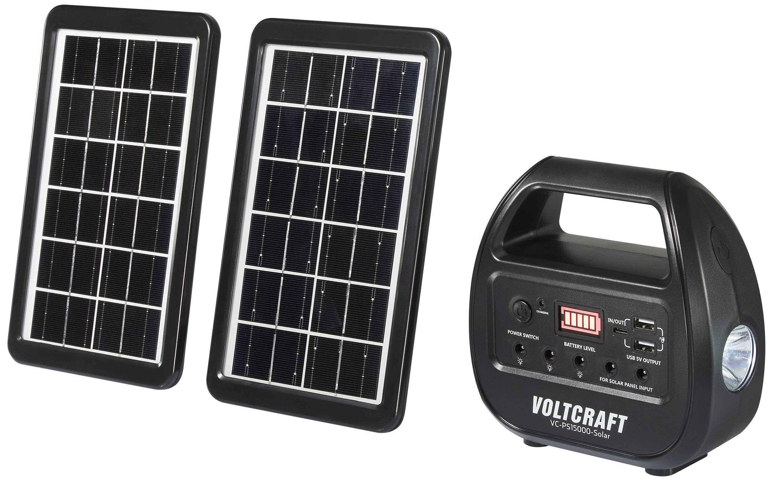 Powerbank solarny VOLTCRAFT VC-PS15000-Solar Maksymalny prąd ładowania 0.51 A 3 W 15000 mAh - obrazek 1