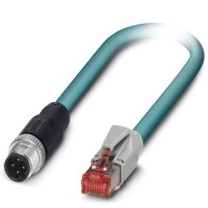 kabel LAN M12 / RJ45, Phoenix Contact 1403497 VS-MSD-IP20-93E/0,5, SF/UTP, CAT 5e, 0.50 m, niebieski kabel LAN M12 / RJ45, Phoenix Contact 1403497 VS-MSD-IP20-93E/0,5, SF/UTP, CAT 5e, 0.50 m, niebieski