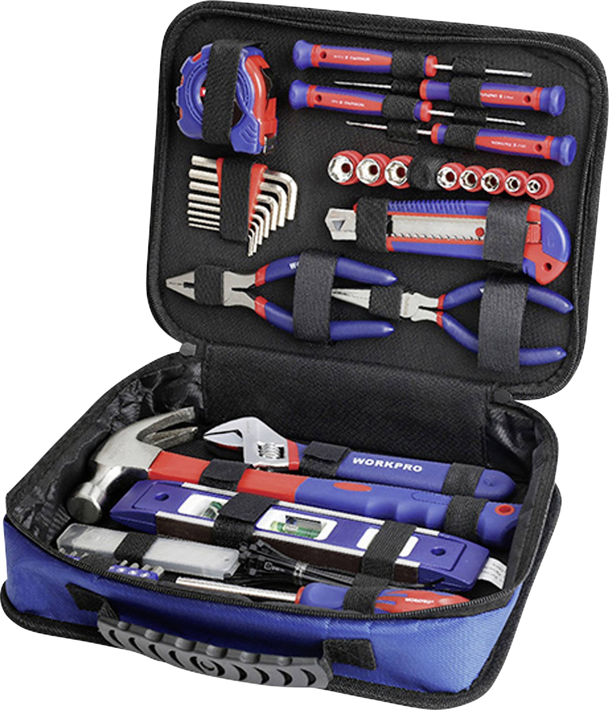 WorkPro WP209066 Zestaw narzędzi dla majsterkowicza, uniwersalny, dla techników w torbie 100 szt. - obrazek 1