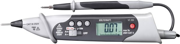 VOLTCRAFT VC-86 Multimetr cyfrowy CAT III 250 V Wyświetlane liczby: 4000