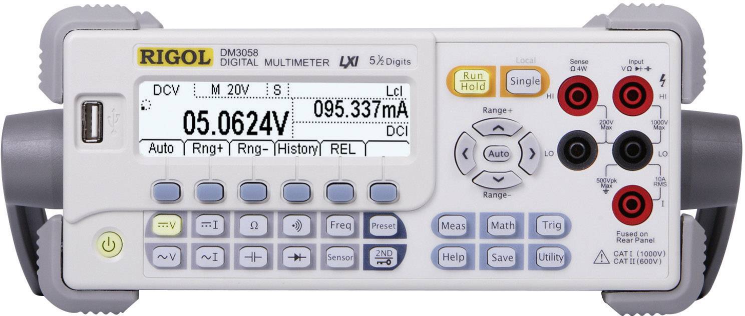 Rigol DM3058E Multimetr stołowy cyfrowy CAT II 300 V Wyświetlane liczby: 200000 - obrazek 1