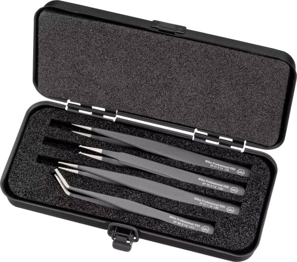 Pęseta Wiha 32349 Professional ESD ZP 99 0 140 02, 4 elem.