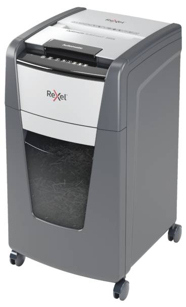 Rexel Optimum AutoFeed+ 225X Niszczarka 225 ark. Mikronacięcia 4 x 25 mm P-4 60 l Niszczy także spinacze do papieru, zsz
