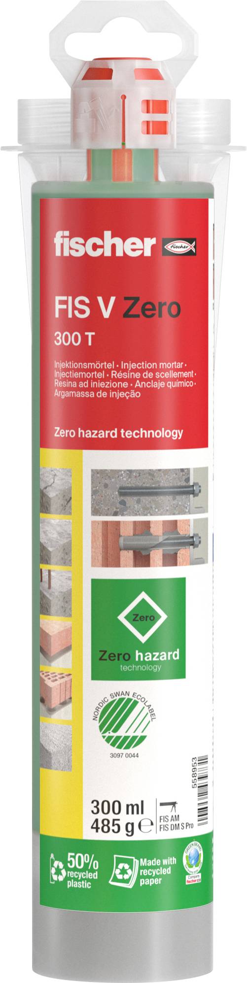Fischer 558953 FIS V Zero 300 T Zaprawa injekcyjna 300 ml