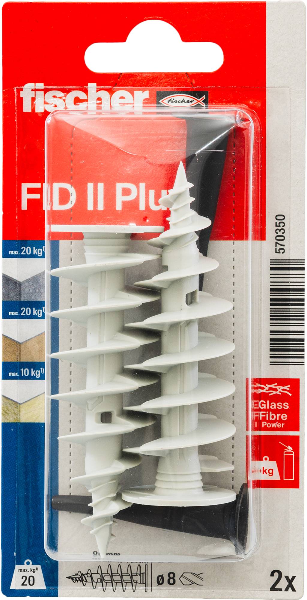Fischer 570350 FID II Plus Kołek izolujący 80 mm 2 szt. - obrazek 1