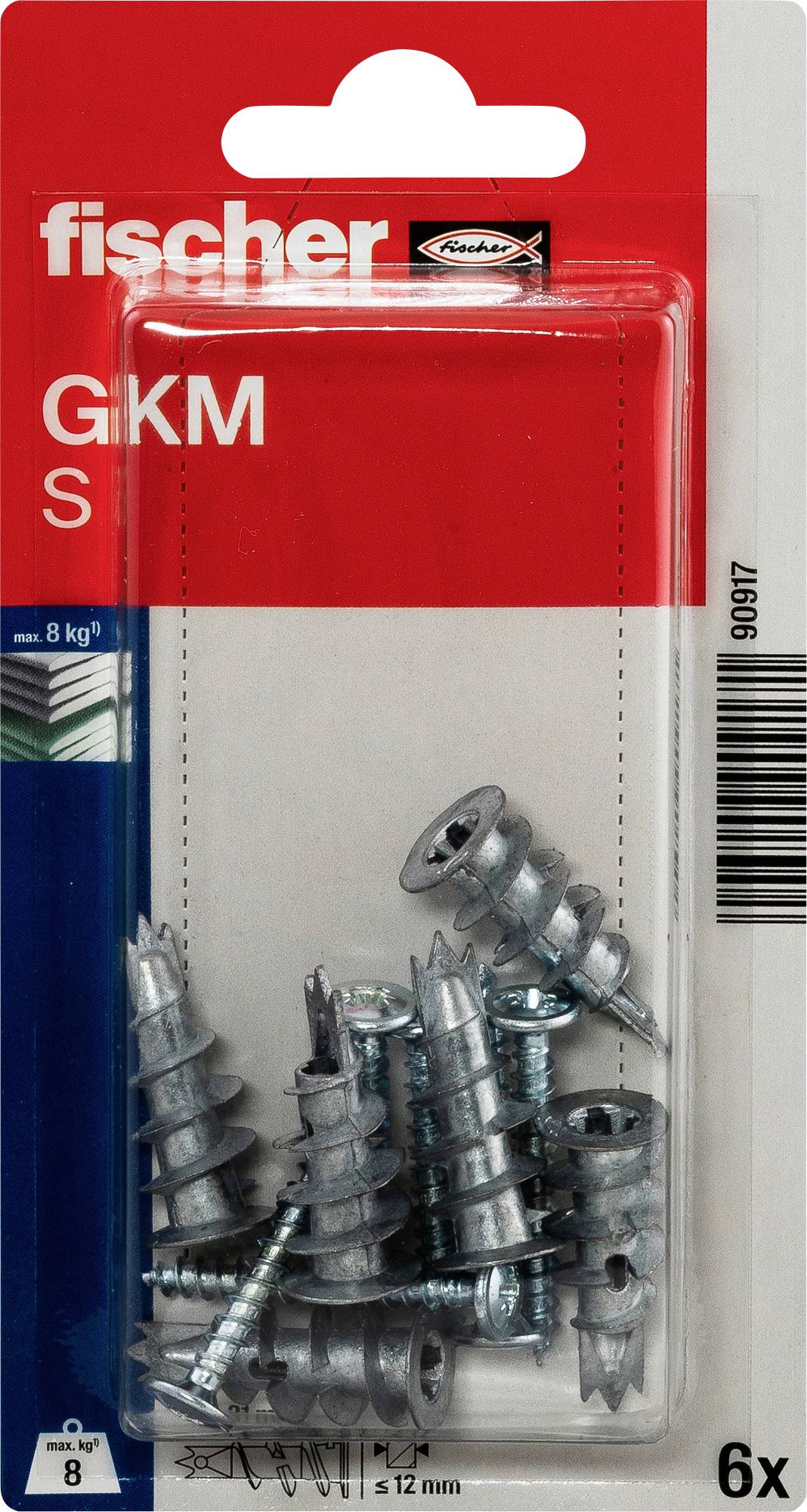 Fischer 090917 GKM S K NV Kołek do płyty G-K 31 mm 1 zest. - obrazek 1