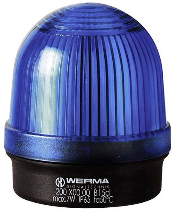 Werma Signaltechnik Sygnalizator świetlny 200.500.00 200.500.00 niebieski światło ciągłe 12 V/AC, 12 V/DC, 24 V/AC, 24 V - obrazek 1