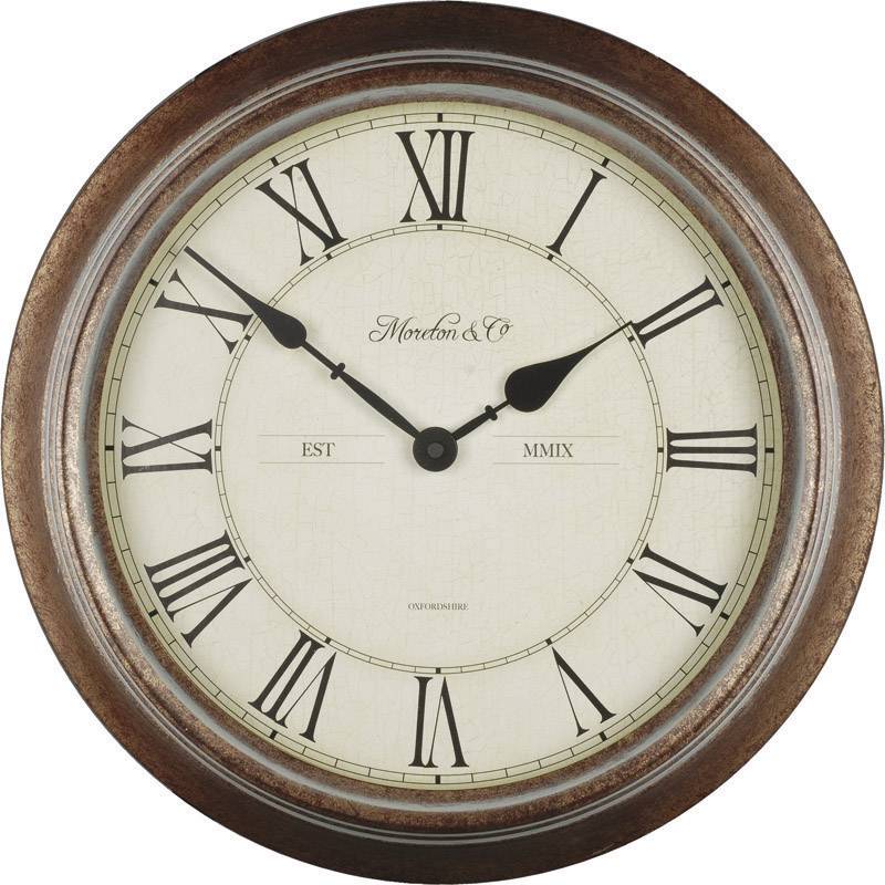 Techno Line WT 7006 Kwarcowy Zegar ścienny 36 cm x 70 mm drewno odpowiedni do wilgotnych pomieszczeń - obrazek 1