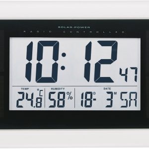 KW9101 Solarny, Sterowany radiowo Zegar ścienny 28 cm x 19 cm x 2.3 cm biały KW9101 Solarny, Sterowany radiowo Zegar ścienny 28 cm x 19 cm x 2.3 cm biały