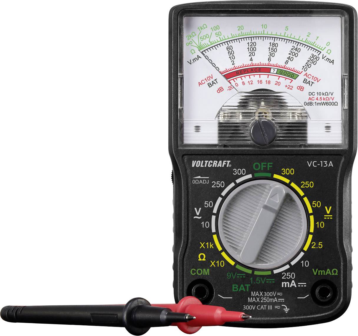 VOLTCRAFT VC-13A Multimetr analogowy CAT III 300 V - obrazek 1