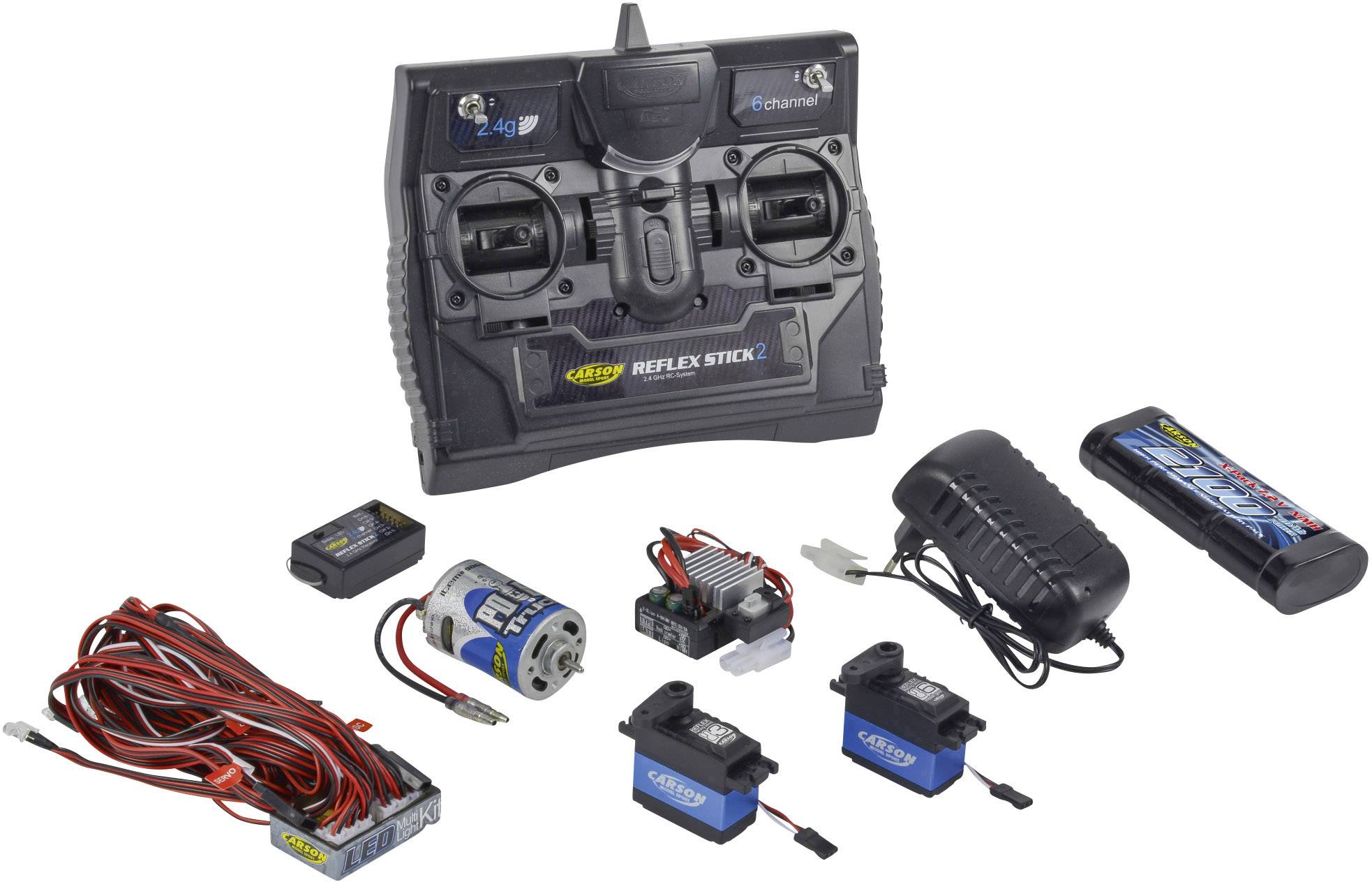 Carson Modellsport Reflex Stick Truck-Set Kontroler do zdalnego sterowania 2,4 GHz Ilość kanałów: 6 zawiera odbiornik - obrazek 1