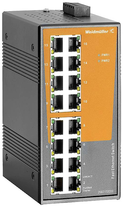 Weidmüller 2682150000 IE-SW-EL16-16TX Switch przemysłowy Ethernet 10 / 100 MBit/s
