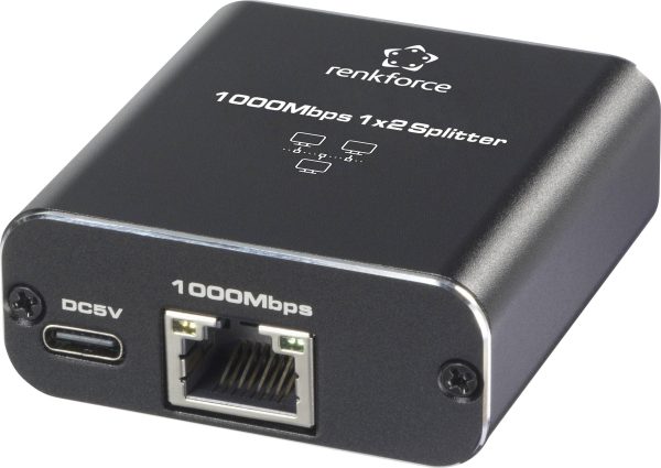 Renkforce RF-6739678 RF-GES-200 Switch sieciowy RJ45 2 Porty zasilanie USB