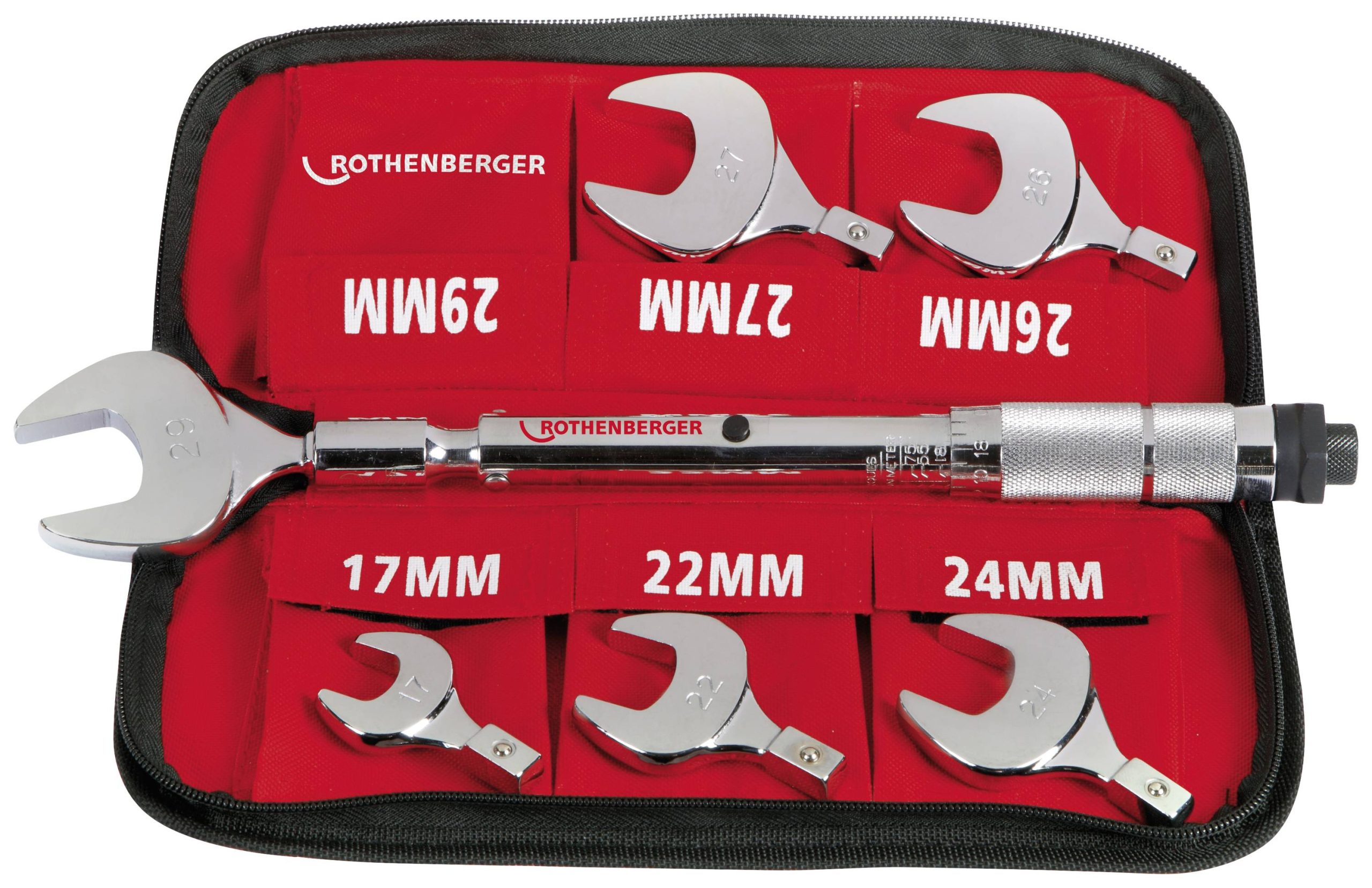 Zestaw kluczy dynamometrycznych otwartych Rothenberger 175001, klucz widełkowy, 14 - 77 Nm - obrazek 1