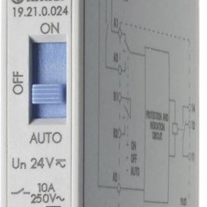 Finder 19.21.0.024 Przekaźnik modułowy z funkcjąAUTO-ON-OFF Finder 19.21.0.024 Przekaźnik modułowy z funkcjąAUTO-ON-OFF