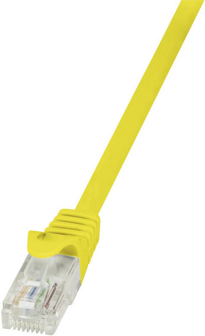 kabel LAN LogiLink CP2017U, 1 szt., RJ45, CAT 6, U/UTP, 0.25 m, żółty - obrazek 1