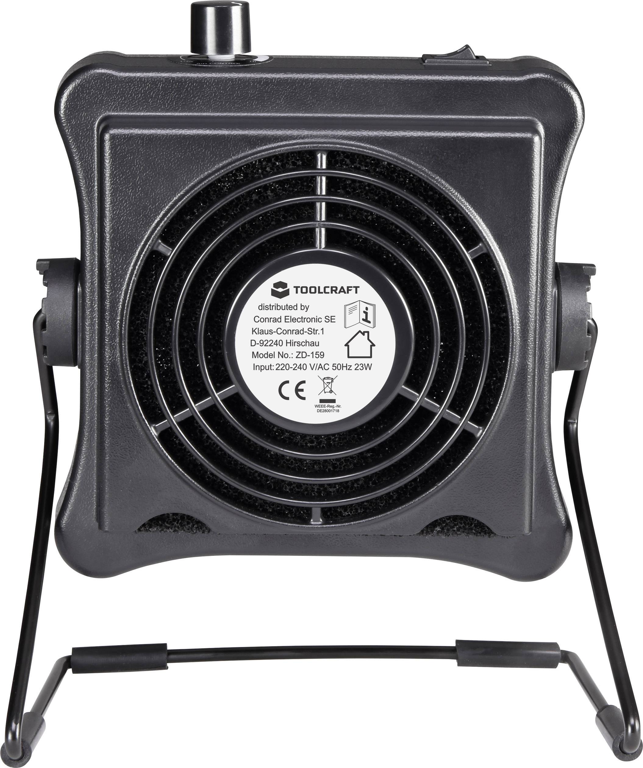 TOOLCRAFT ZD-159 Odsysacz oparów lutowniczych 220 V/AC, 240 V/AC 23 W 10 m³/h, 72 m³/h - obrazek 1