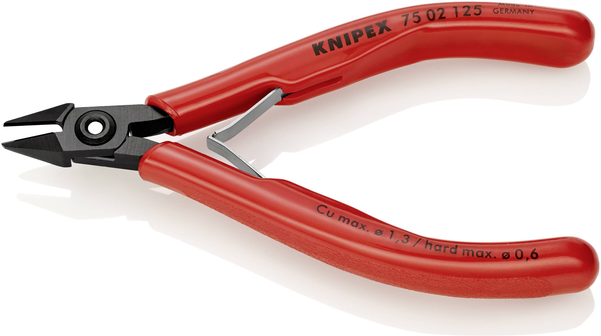 Szczypce boczne Knipex 75 02 125, 125 mm, 64 HRC, dla elektroników i mechaników - obrazek 1