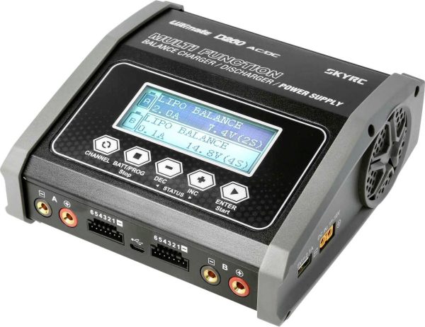 Ładowarka modelarska SKYRC D260 14 A Akumulator ołowiowy, LiFePO, LiHV, LiIon, LiPo, NiCd, NiMH