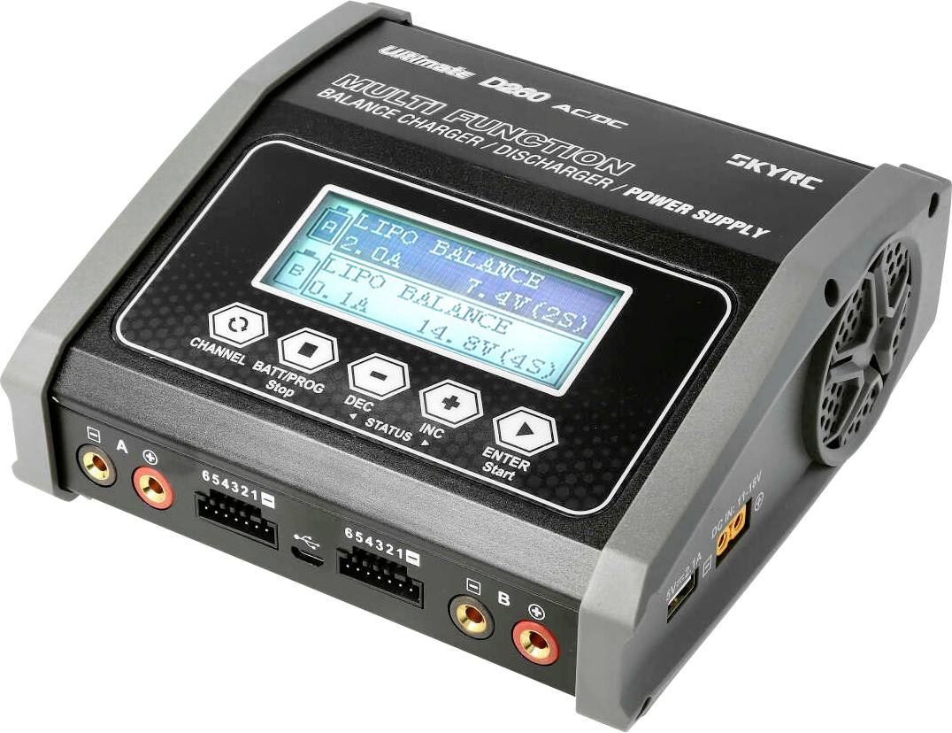 Ładowarka modelarska SKYRC D260 14 A Akumulator ołowiowy, LiFePO, LiHV, LiIon, LiPo, NiCd, NiMH - obrazek 1
