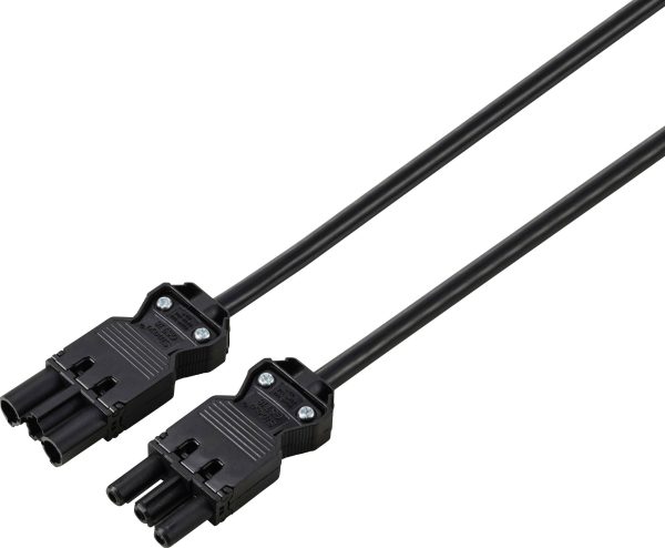 Przewód przedłużający Sygonix SY-6676356 czarny 1 m