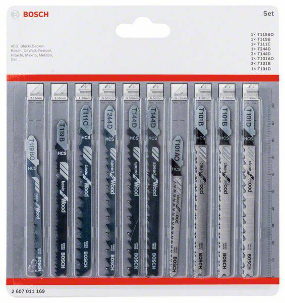 Brzeszczot do wyrzynarki Bosch Accessories 2607011169 2607011169 10 szt.