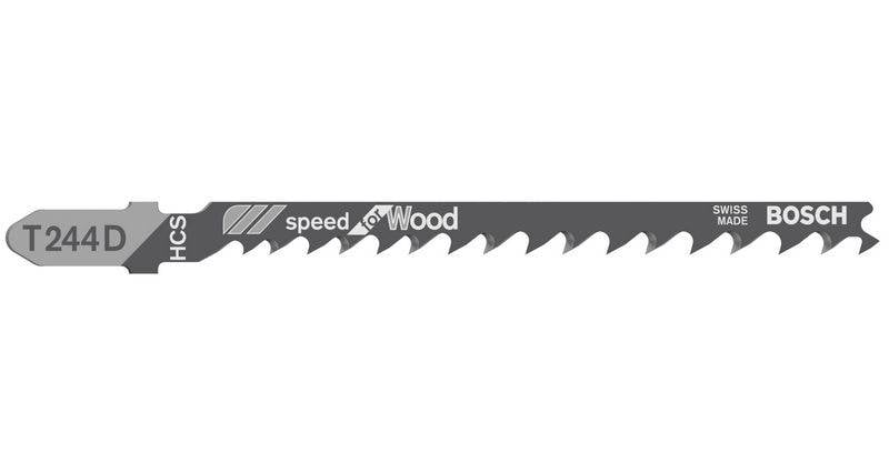 Brzeszczot do wyrzynarki T 244 D, Speed for Wood, Zestaw 5 szt. Bosch Accessories 2608630058 5 szt. - obrazek 1