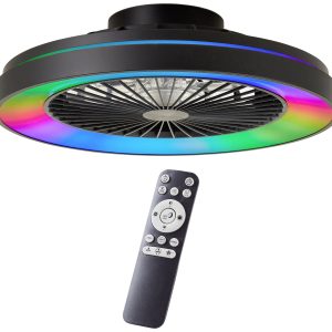 Lampa sufitowa LED z wentylatorem Brilliant Mazzaro G93854/06 40 W 4700 lm czarny
