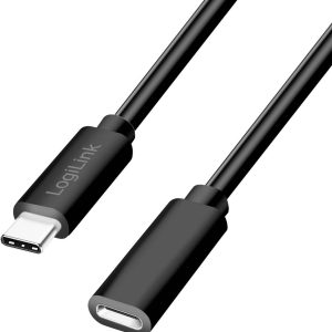 LogiLink USB-C Kabel USB 2.0 Złącze męskie USB-C®, Złącze żeńskie USB-C® 3.00 m czarny CU0212 LogiLink USB-C Kabel USB 2.0 Złącze męskie USB-C®, Złącze żeńskie USB-C® 3.00 m czarny CU0212