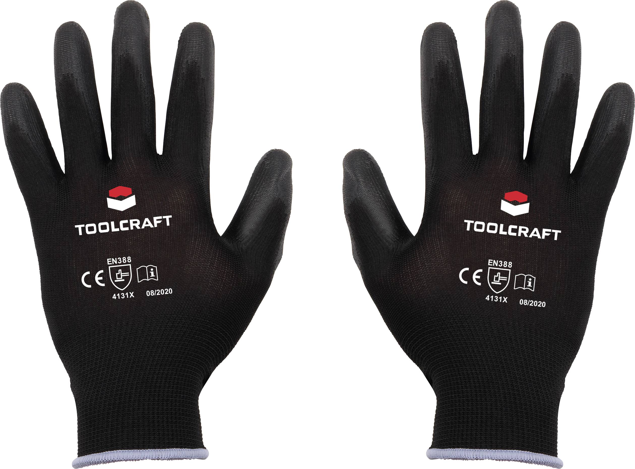 TOOLCRAFT TO-5621550 Polyester, Poliuretan Rękawice robocze Rozmiar rękawic: 10 EN 388 CAT II 1 par(a) - obrazek 1