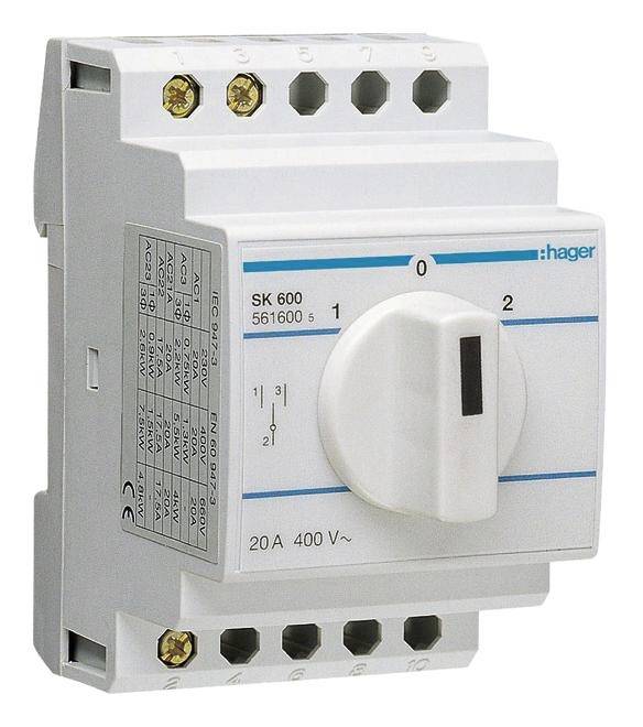 Wyłącznik 1 styk 20 A 400 V Hager SK600
