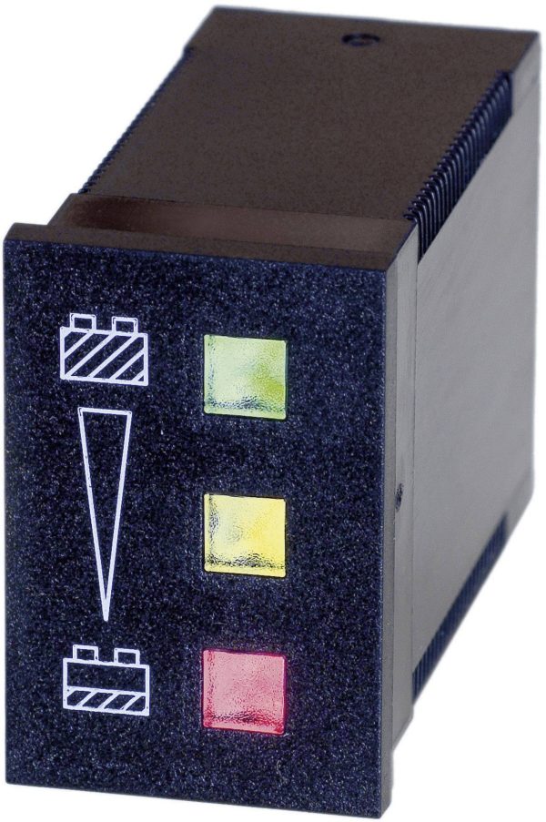 Wskaźnik panelowy naładowania akumulatora trakcyjnego Bauser 824 24V, 18 – 30 V, 3 x LED