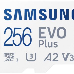 Samsung EVO Plus microSD Produkt nowy 256 GB UHS-I, v30 Video Speed Class, A2 Application Performance Class zaw. kartę p Samsung EVO Plus microSD Produkt nowy 256 GB UHS-I, v30 Video Speed Class, A2 Application Performance Class zaw. kartę p