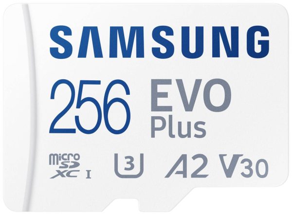 Samsung EVO Plus microSD Produkt nowy 256 GB UHS-I, v30 Video Speed Class, A2 Application Performance Class zaw. kartę p