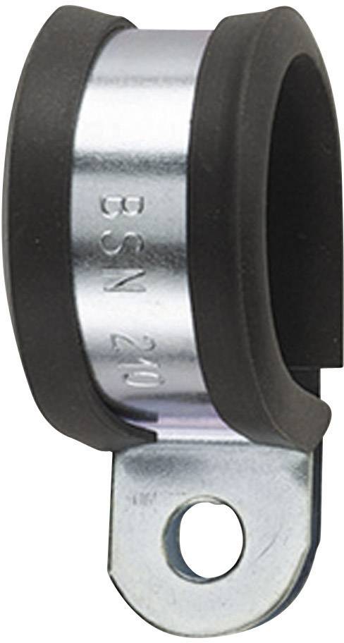 Obejma metalowa HellermannTyton AFCS25, M5, O 25 mm, czarna - obrazek 1