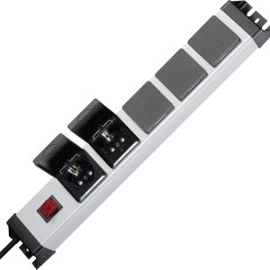 Listwa zasilająca 19″ Kopp 227320017, złącze bezpieczne, Ilość gniazdek: 5 Listwa zasilająca 19″ Kopp 227320017, złącze bezpieczne, Ilość gniazdek: 5