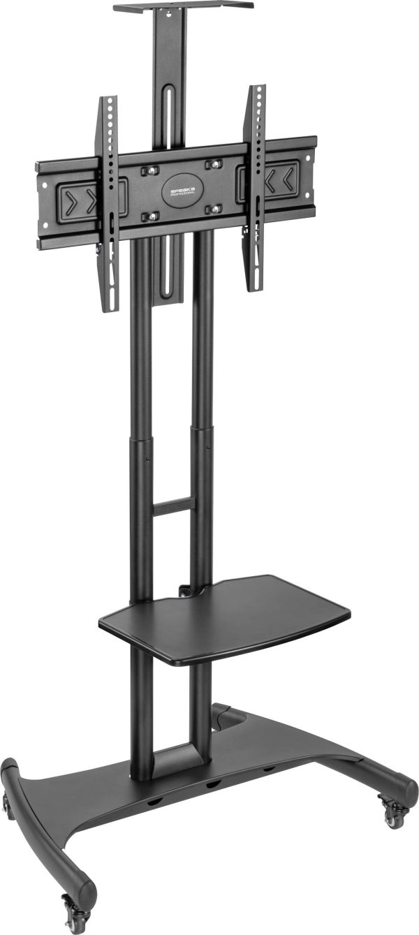 SpeaKa Professional SP-TVC-710 Stojak na kółkach do telewizora 81,3 cm (32″) – 190,5 cm (75″) Stojak podłogowy, z regulo SpeaKa Professional SP-TVC-710 Stojak na kółkach do telewizora 81,3 cm (32″) – 190,5 cm (75″) Stojak podłogowy, z regulo