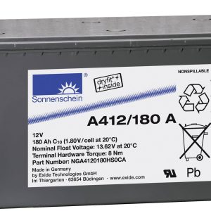 Akumulator ołowiowy GNB Sonnenschein A412/180 A NGA4120180HS0CA, ołowiowo żelowe, 12 V, 180 Ah Akumulator ołowiowy GNB Sonnenschein A412/180 A NGA4120180HS0CA, ołowiowo żelowe, 12 V, 180 Ah