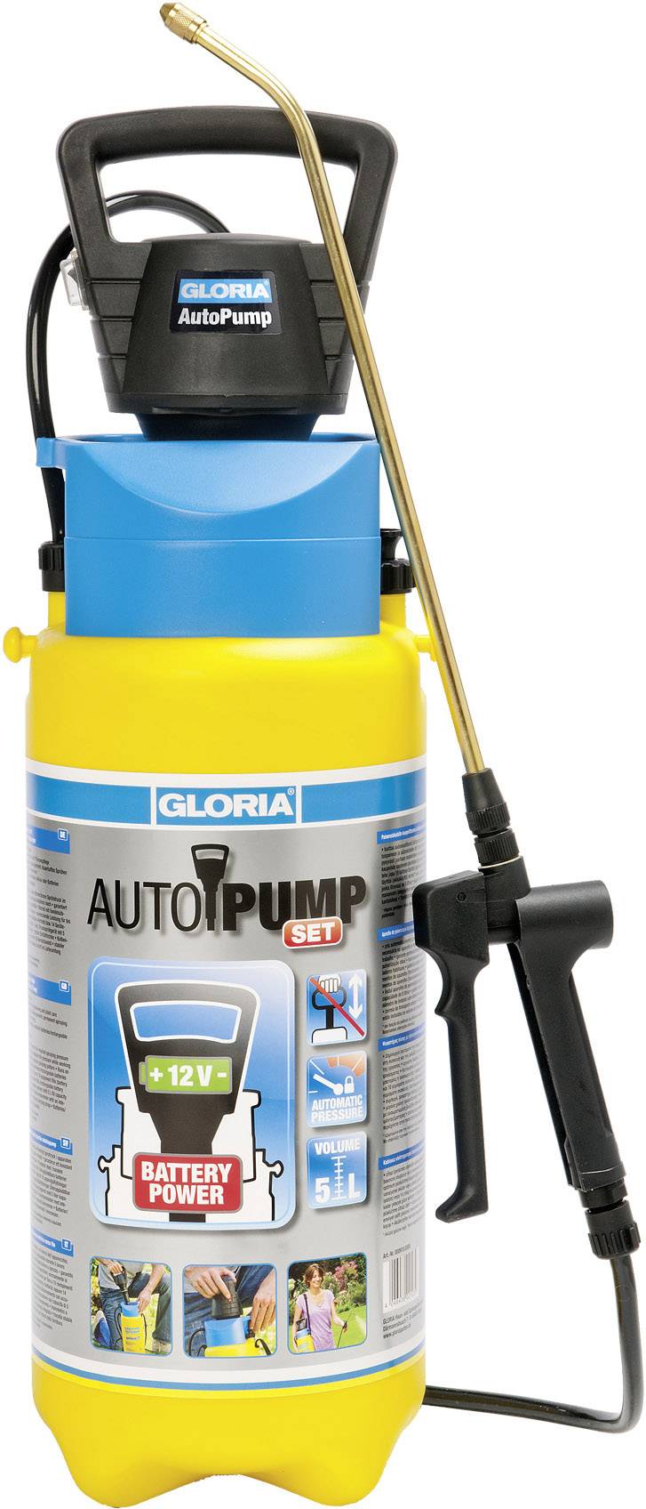 Opryskiwacz ciśnieniowy akumulatorowy Gloria Haus und Garten AutoPump Set - obrazek 1