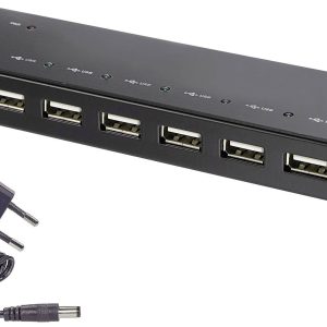 Renkforce RF-4791678 USB-Hub 7 Portów USB-A USB 2.0 480 MBit/s metalowa obudowa, montaż ścienny czarny RF-4791678 Renkforce RF-4791678 USB-Hub 7 Portów USB-A USB 2.0 480 MBit/s metalowa obudowa, montaż ścienny czarny RF-4791678