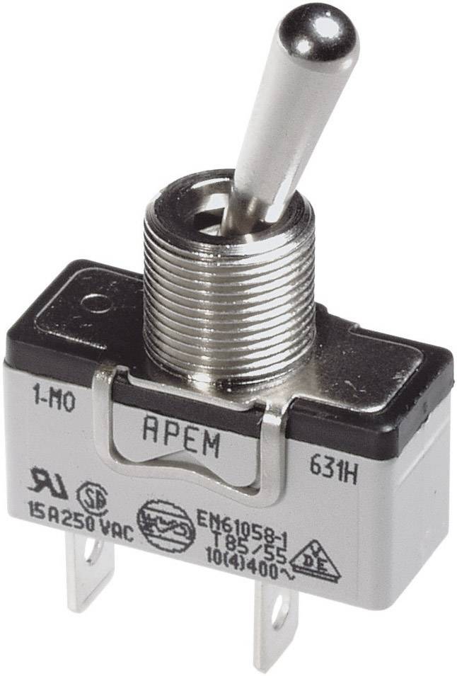 APEM 637H/2 637H/2 Przełącznik dźwigienkowy 250 V/AC 10 A 1 x (wł)/wył/(wł) chwilowy/0/chwilowy 1 szt. - obrazek 1