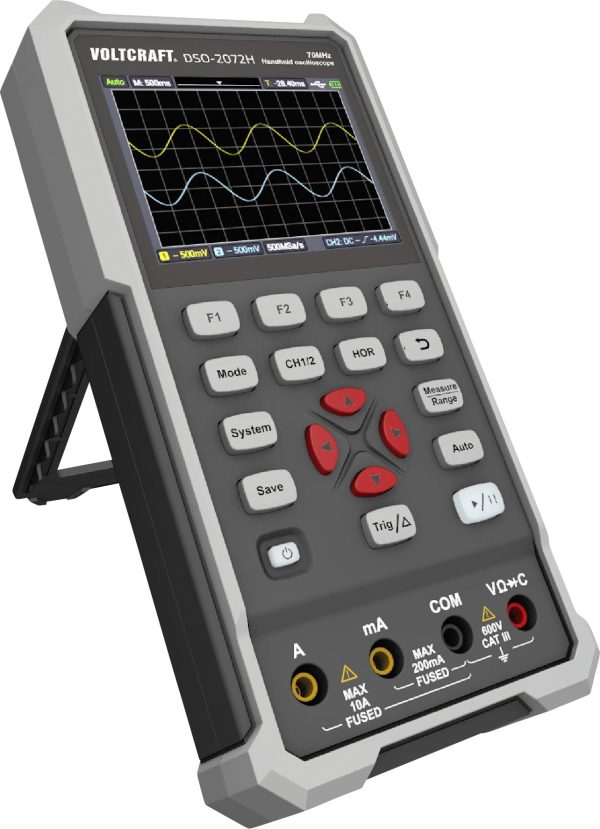 Oscyloskop ręczny VOLTCRAFT DSO-2072H 70 MHz 250 MSa/s