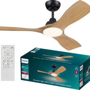 Philips LED Olas Wentylator sufitowy 30 W (Ø x W) 1070 mm x 310 mm czarny pilot zdalnego sterowania, możliwość regulacji Philips LED Olas Wentylator sufitowy 30 W (Ø x W) 1070 mm x 310 mm czarny pilot zdalnego sterowania, możliwość regulacji