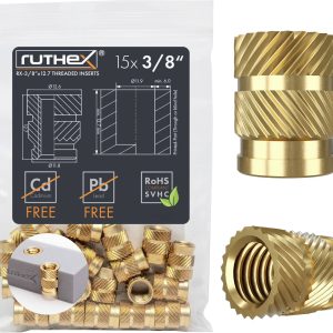 ruthex wkładka gwintowana Odpowiednie do: bq Prusa i3 Hephestos, Creality CR-10 RX-3/8“-16-x12.7 GE-3/8×127-001