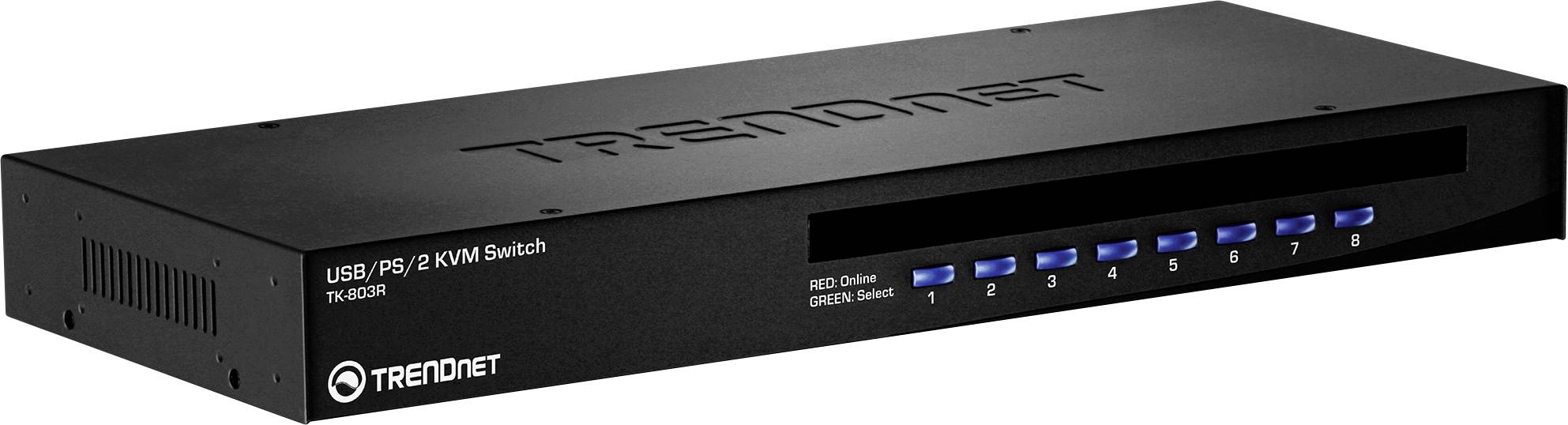 Przełącznik KVM TrendNet TK-803R, USB, Ilość przełączalnych PC: 8 szt. - obrazek 1
