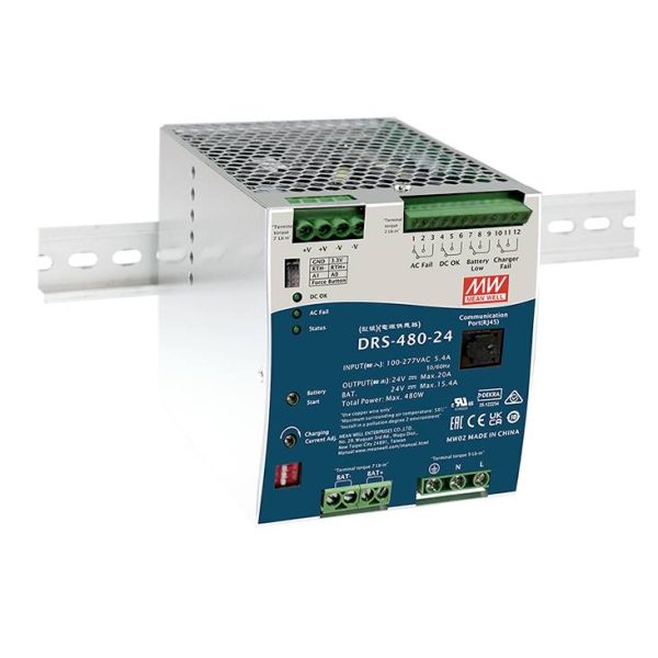 MEAN WELL DRS-480-24 Zasilacz na szynę DIN 24 V 20 A 480 W Ilość wyjść:1 x Opis 1 szt.