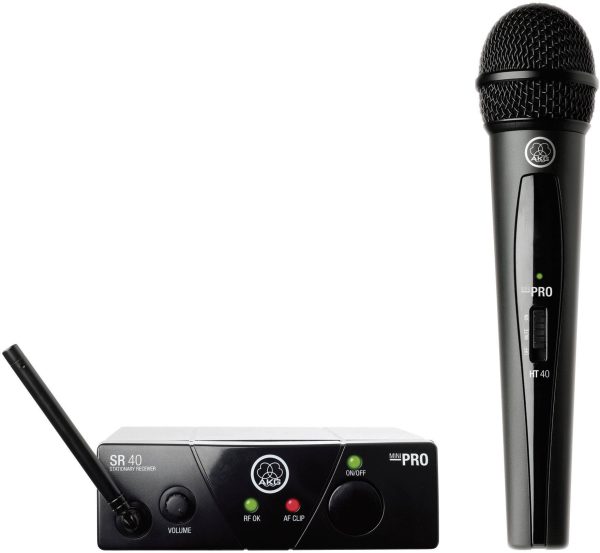 Mikrofon bezprzewodowy Sennheiser AKG WMS 40 Mini, ISM 1, zestaw z odbiornikiem