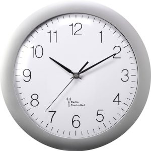 MXP3601S Sterowany radiowo Zegar ścienny 30 cm x 56 mm srebrny MXP3601S Sterowany radiowo Zegar ścienny 30 cm x 56 mm srebrny